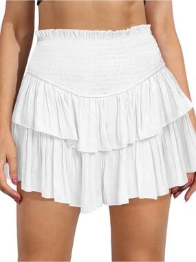 Avidlove smocked waist tiered skirt